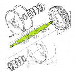 5592-30-1010; Вал лебедки ЛКТ