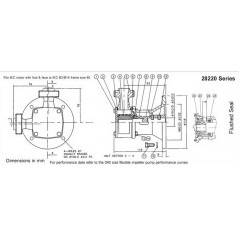 Jabsco серия 28220 с гибким импеллером, размер P40