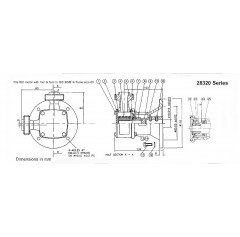 Jabsco серия 28320 гигиенический с гибким импеллером, размер P80